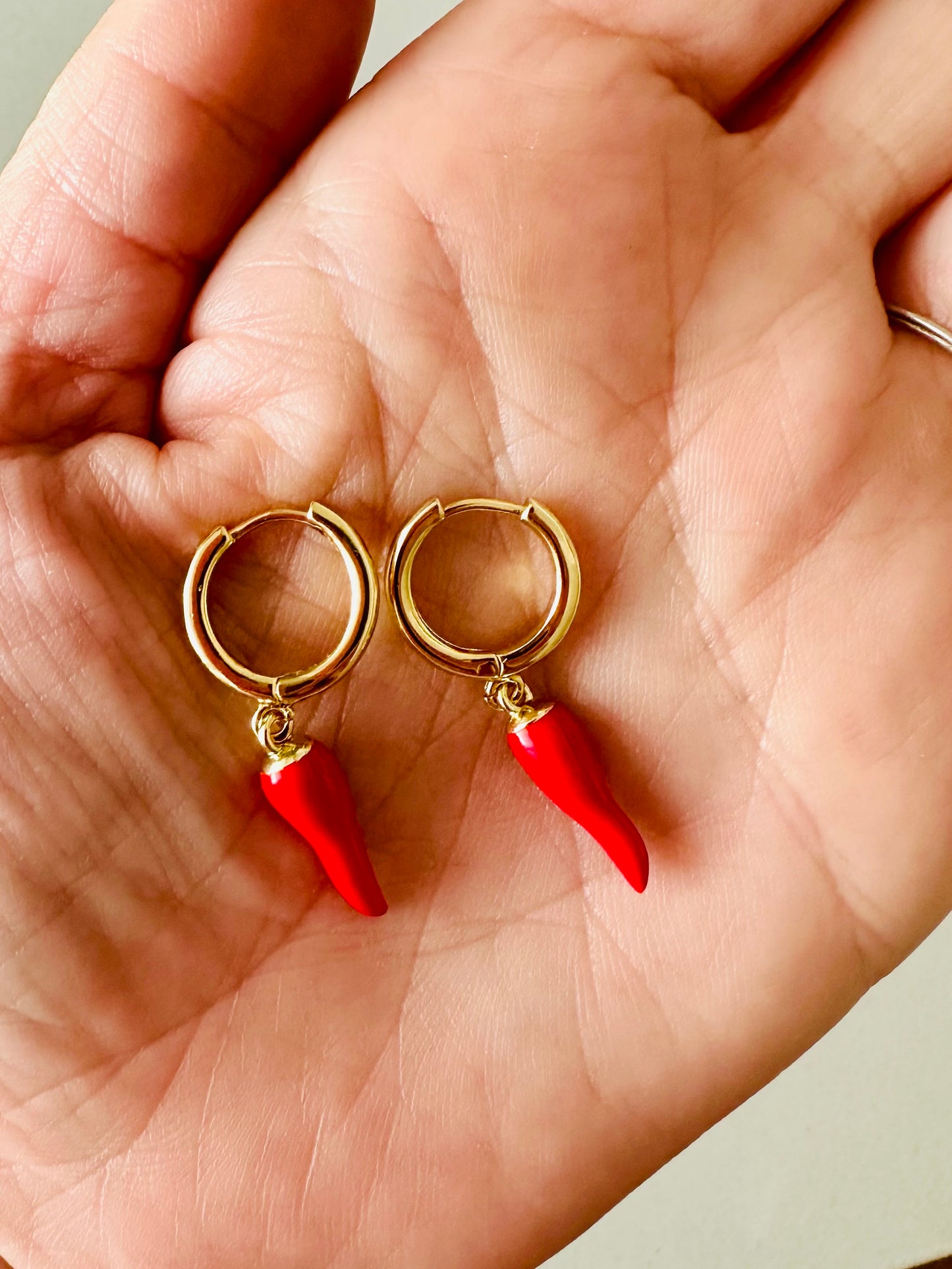 Chilli Pepper Huggie Earrings
