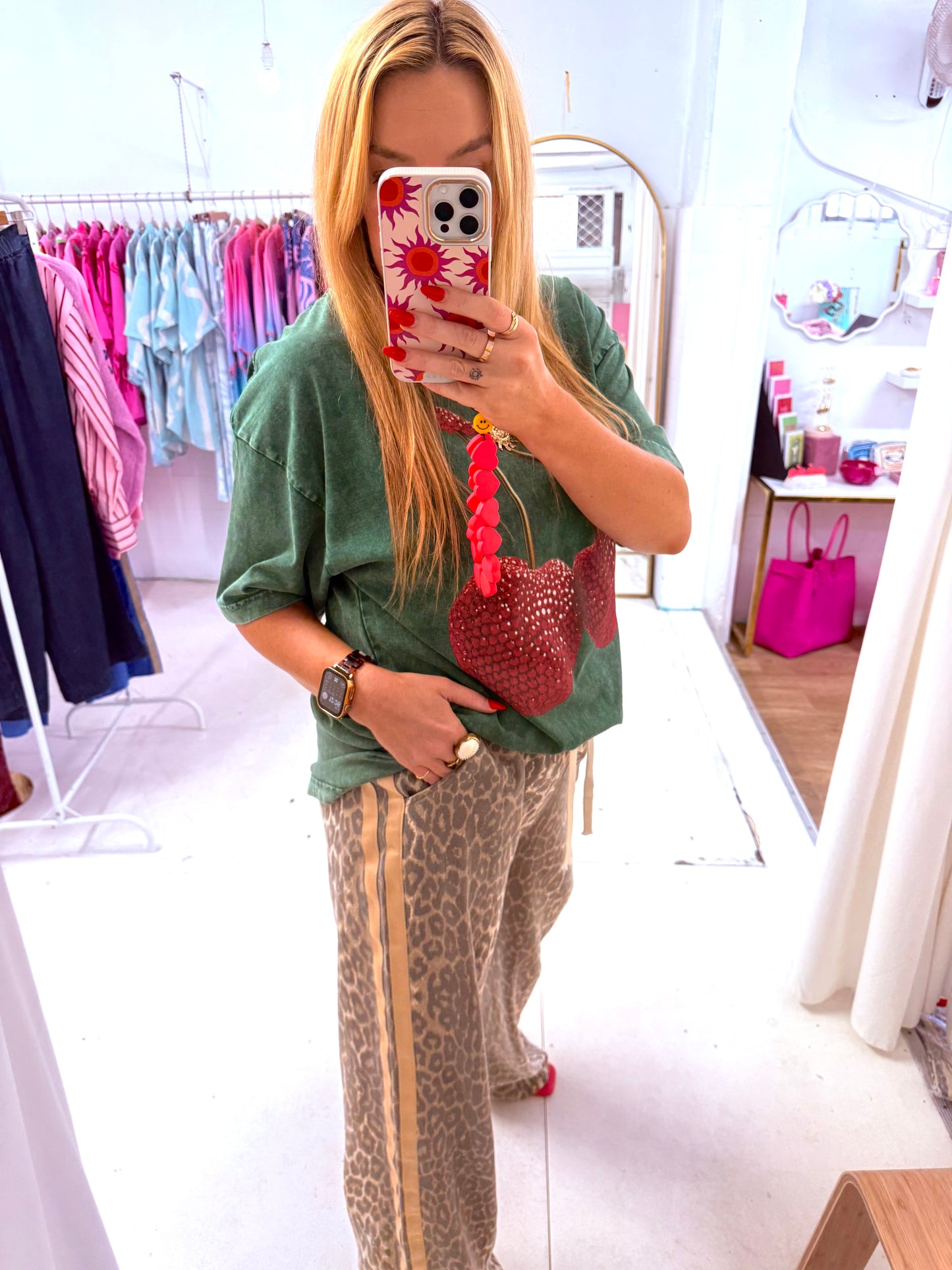 Leopard Racer Stripe Pants