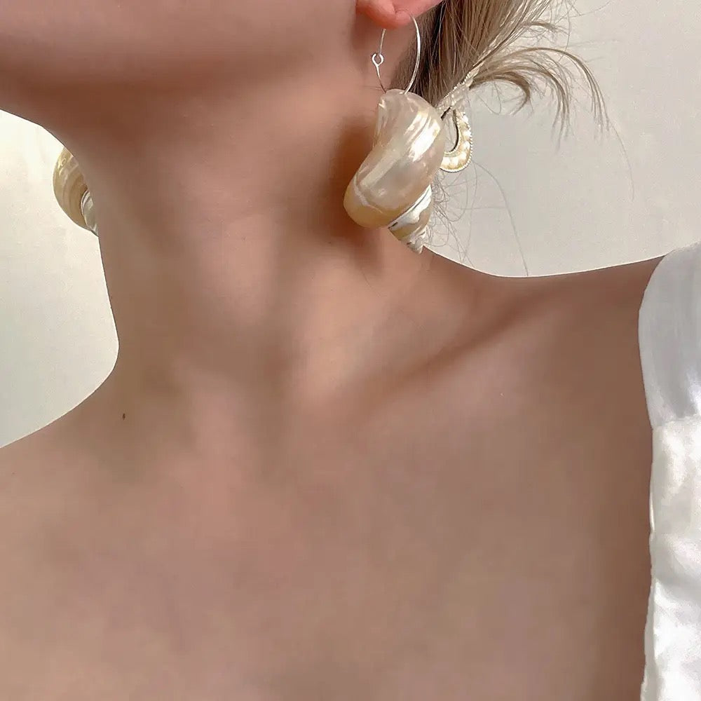 Mermaids Are Real Conch Earrings