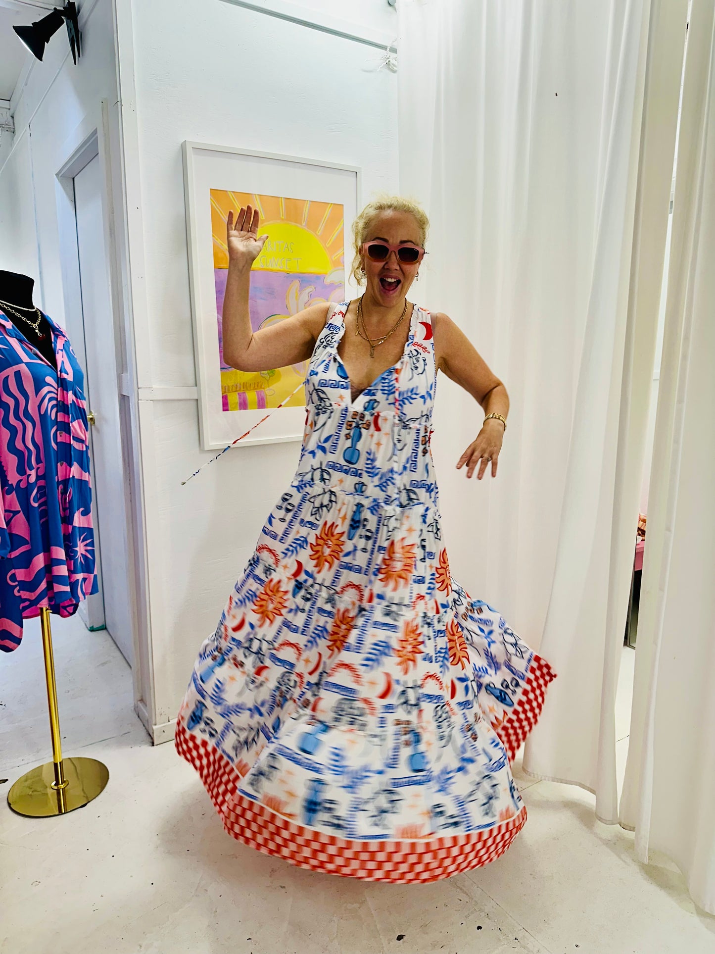 Grazie Blu Maxi Dress