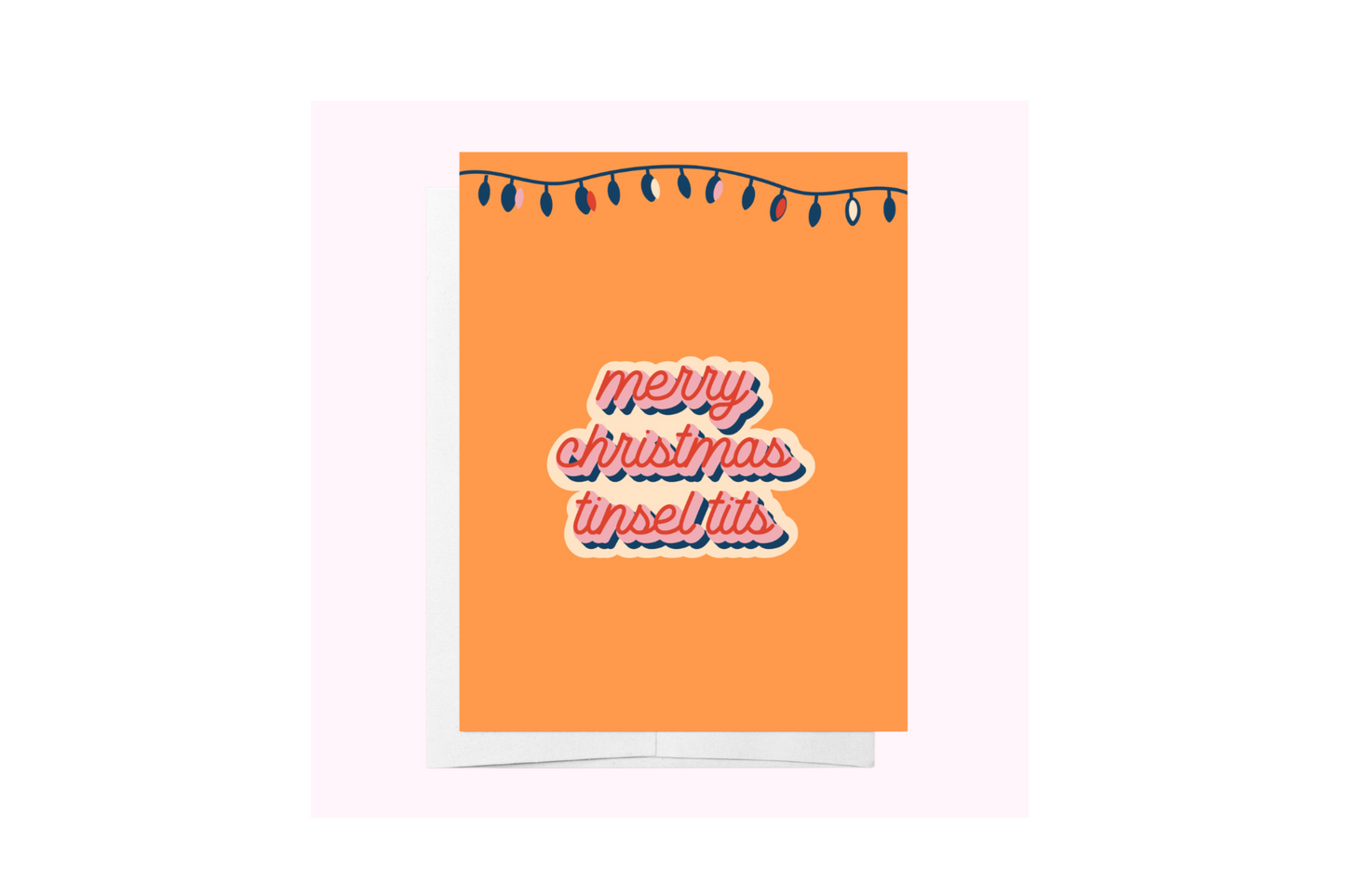 CARD Merry Christmas Tinsel Tits
