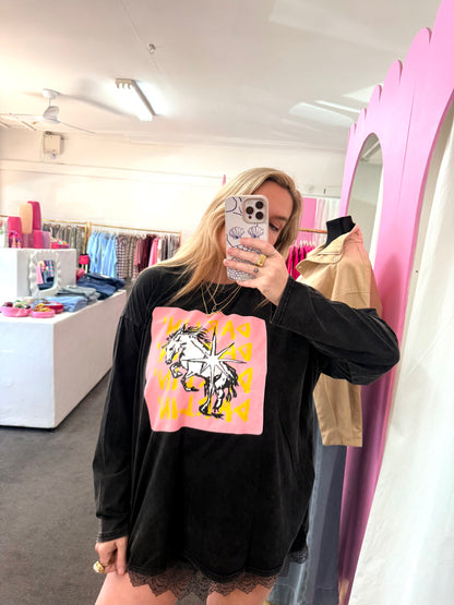Midnight Mustang Long Sleeve Tee