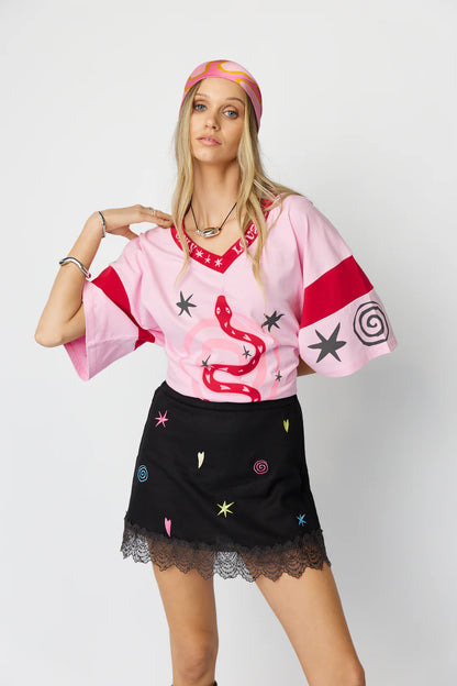Lucky Mini Skirt Black