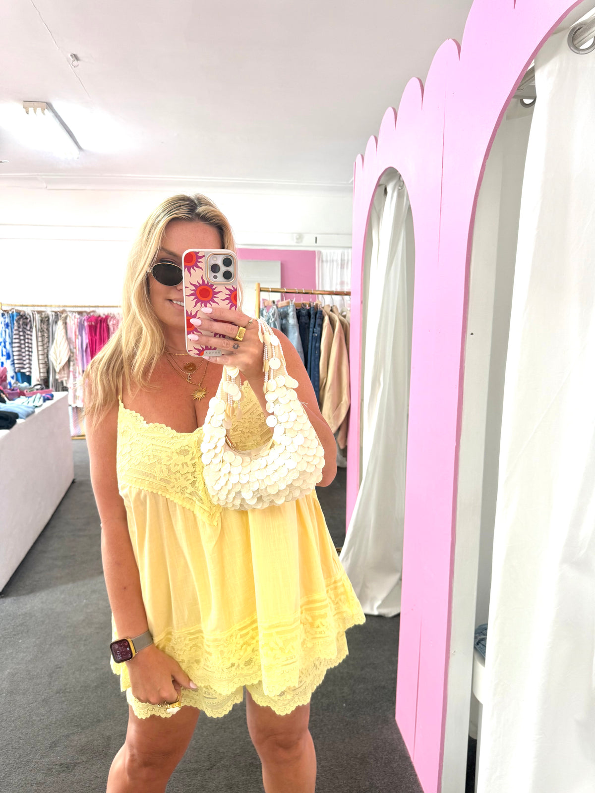 Limoncello Lace Cami & Shorts Set