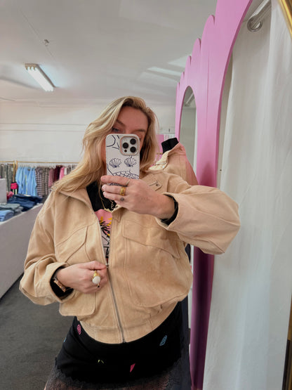 Desert Daze Cropped Bomber Jacket