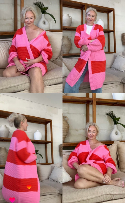 Raspberry Ripple Knit