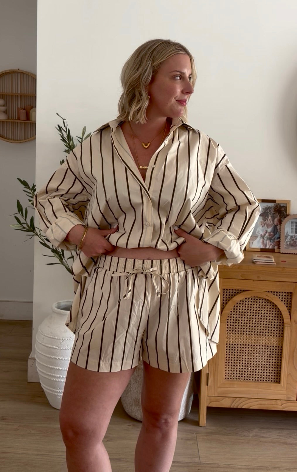 Resort Stripe Short Set