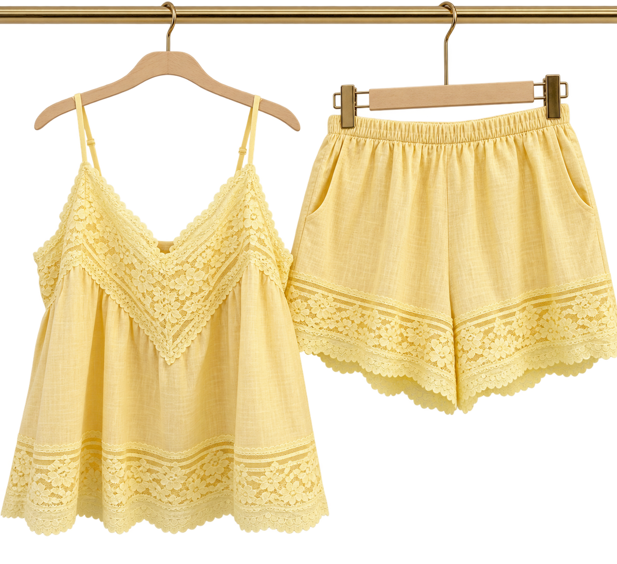 Limoncello Lace Cami & Shorts Set