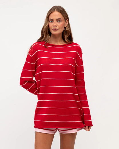The Strawberry Stripe Cotton Knit Jumper