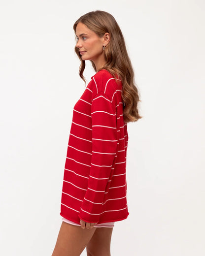 The Strawberry Stripe Cotton Knit Jumper