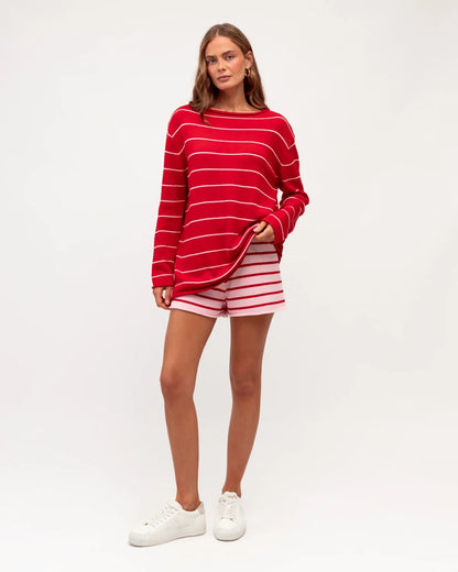 The Strawberry Stripe Cotton Knit Jumper
