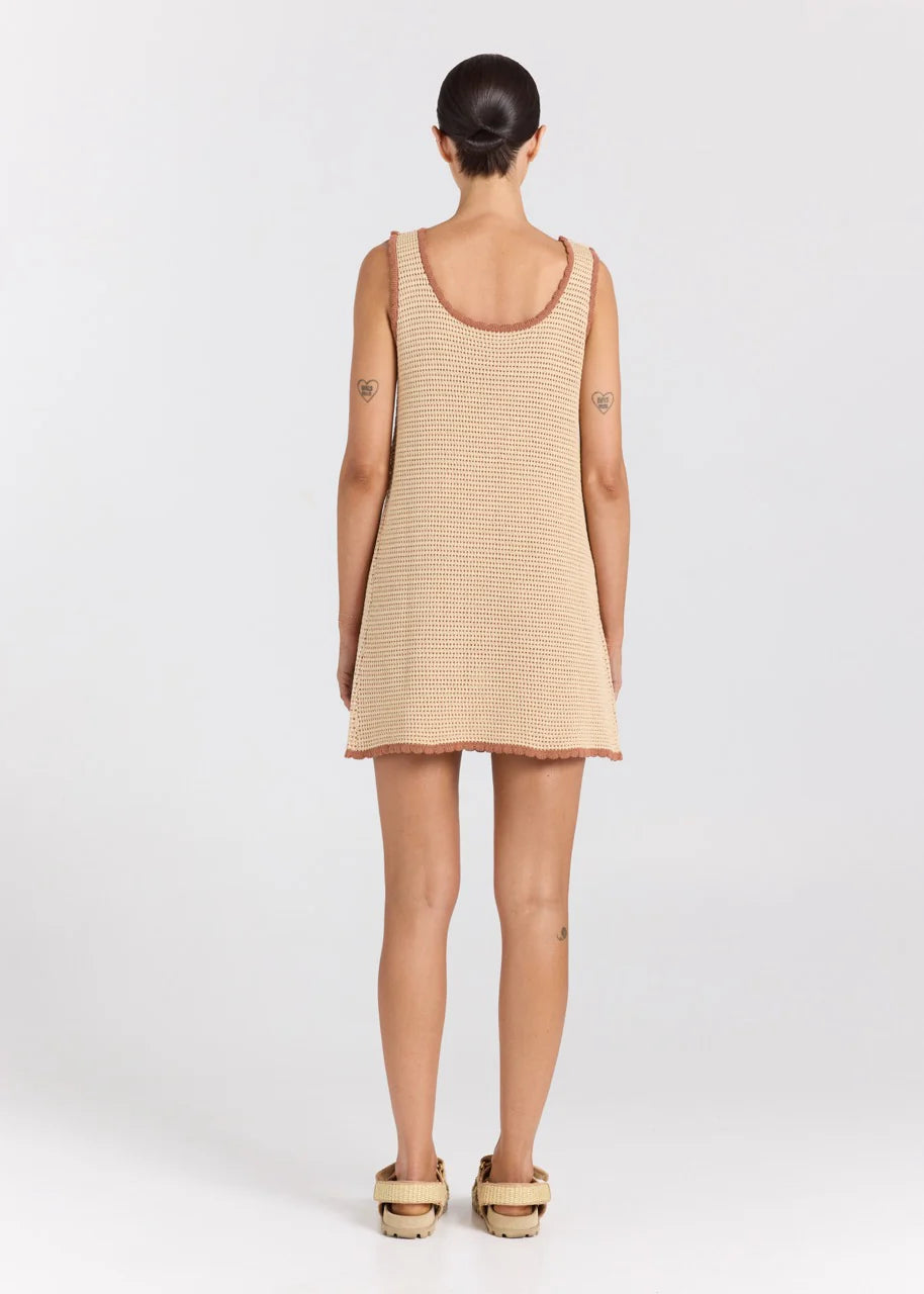 Palm Knit Dress - Sand