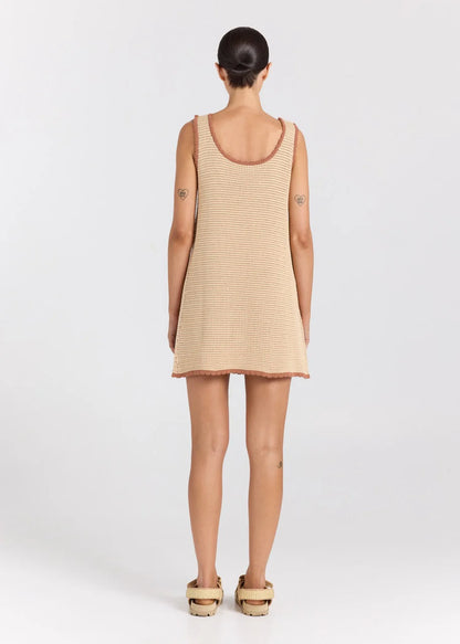 Palm Knit Dress - Sand