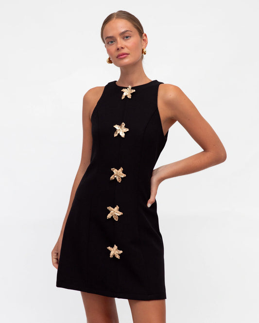 Midnight Bloom Mini Dress