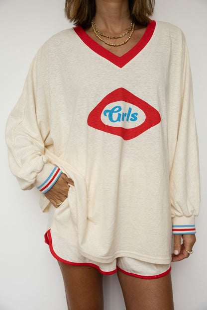 The GRLS Racer Shorts - Cream